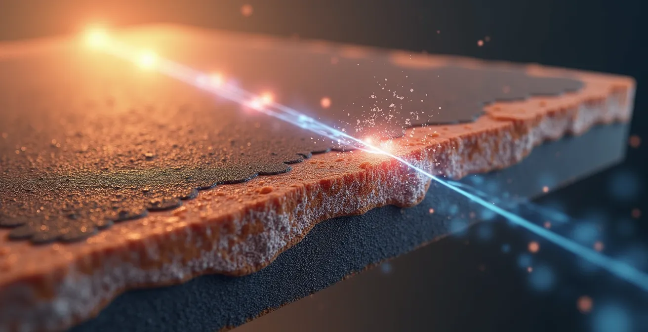 Visualisation scientifique des particules électrostatiquement chargées adhérant à des surfaces courbes et difficiles d'accès